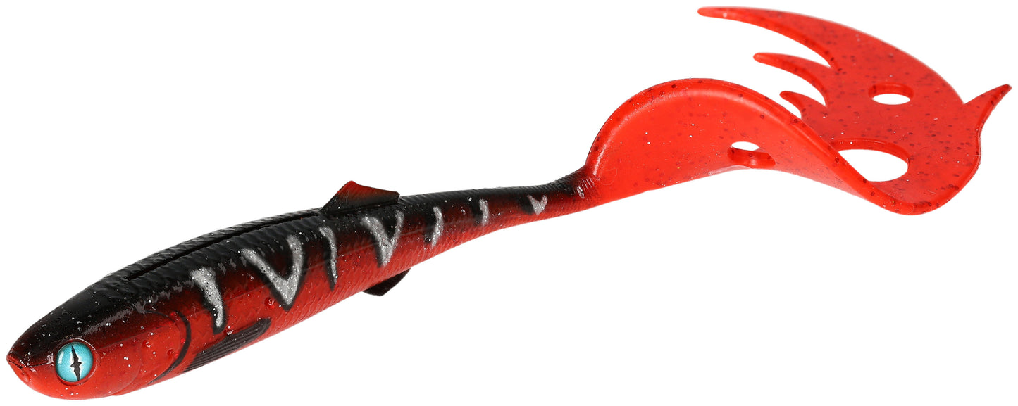 Primal Twin Arm / Mikado JAWS MCT Pike Tail 18cm Red Tiger