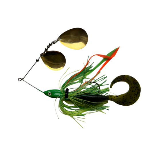 1oz SINGLE ARM SPINNER BAIT - Green Firetail