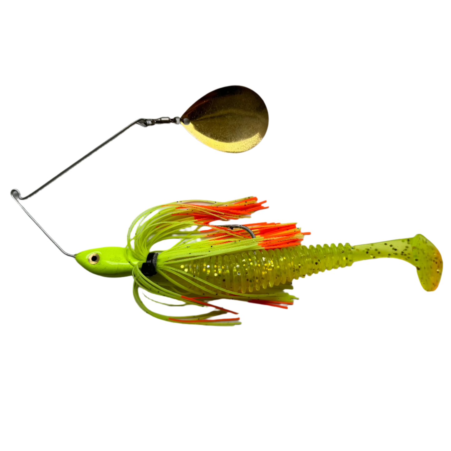 1oz SINGLE ARM SPINNER BAIT - Orange/Chartreuse