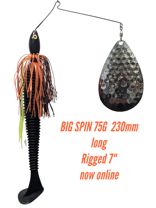 1oz Rigged 7' BLACK & ORANGE FIRETAIL