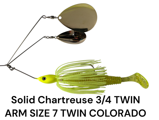 3/4oz Spinnerbait TWIN ARM RIGGED 125MM PADDLE TAIL